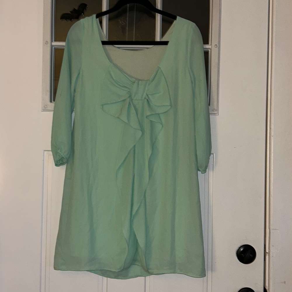 Light Blue Bow Back Dress